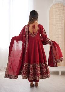 New Fashionable Indian Pakistani Top Selling Latest Designer Natural Waistline Women's Traditional Full Ready Wear Party Heavy - Product Image 5