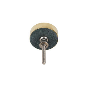 Boutons de meuble ronds en marbre vert artisanal Shubham avec anneau en laiton, boutons de tiroir décoratifs en pierre incrustée et poignées de placard - Product Image 3