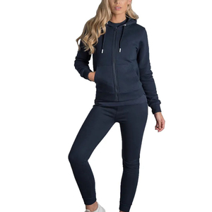 Conjunto Deportivo con Capucha para Mujer, Ecológico, 100% Algodón, Bloques de Color, Manga Larga, Corte Regular, Pantalones Deportivos Casuales con Bolsillos Laterales, para Invierno - Product Image 6
