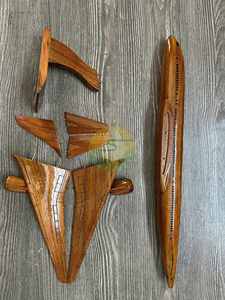 โมเดลเครื่องบินไม้ งานฝีมือไม้เนื้อแข็ง ทนทาน สำหรับตกแต่งและเป็นของที่ระลึกจากเวียดนาม - Product Image 6