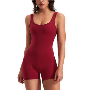 High Neck Cutout Yoga Jumpsuit Women Nylon Spandex Blend <b>One</b> Piece Bodysuit Sleeveless Skinny Fit Sexy Swimwear Jumpsuits - Product Image 5