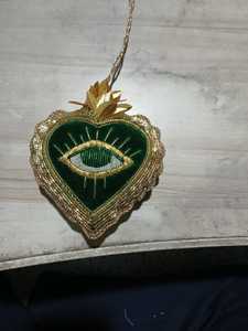 ของตกแต่งคริสต์มาสรูปหัวใจกำมะหยี่ทำมือ ขนาดสั่งทำได้ ขายส่ง - Product Image 3