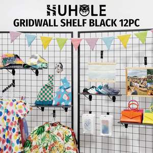 HUHOLE Paquete de 4 Estantes de Exhibición de Madera Negros de 16"x 8" para Pared - Product Image 2