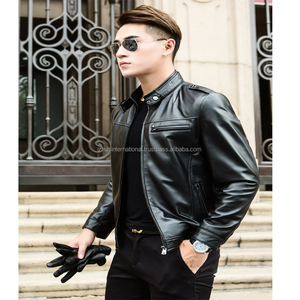 Conception professionnelle hommes en cuir de mouton véritable Jaet sur mesure à capuche Biker Style moto équitation veste revêtement - Product Image 4