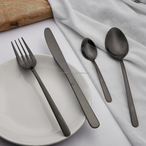 Juego de cubiertos/cubiertos de acero inoxidable de oro rosa más exigentes Grado 202/304 Cuchara brillante Tenedor y cuchillo Cuchara de bebé para Cocina - Product Image 2