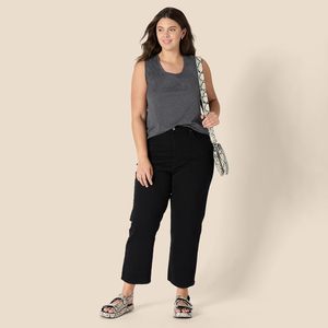 Camiseta Corta de Moda para Mujer, Top sin Mangas de Algodón Suave, Camisola Informal Ajustada y Elástica, Chaleco Moderno para el Verano, Ropa Deportiva para el Gimnasio - Product Image 4