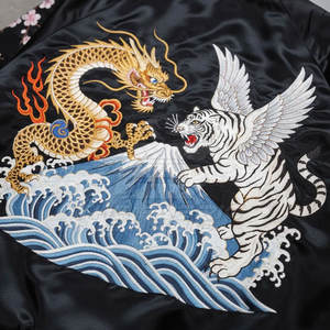 Chaqueta Sukajan Moderna Bordada de Invierno para Hombre, Tela Satén Lisa, Ecológica, Transpirable, Ligera y Elegante - Product Image 5