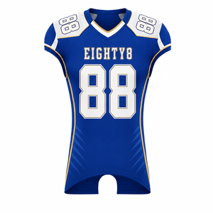 Último Estilo Sin Pedido Mínimo, Camisetas de Fútbol Americano de Manga Corta al Por Mayor con Costuras de Calidad y Ajuste Compresivo, Nuevos Diseños de Uniformes - Product Image 1