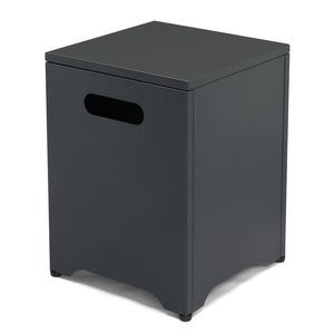 Tavolino da Giardino Quadrato in Ferro Nero 41*41*53.5cm per Stoccaggio Gas, per Armadietti da Soggiorno - Product Image 3