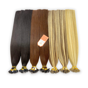 Meilleure vente 100% extensions de cheveux humains bruts vierges non transformés pointe nano diverses couleurs tendance cuticule alignée soyeuse lisse - Product Image 3