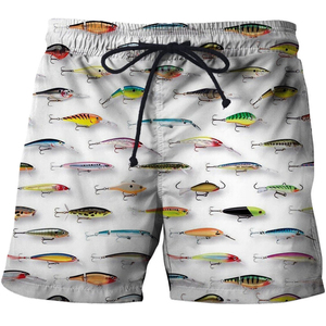 Shorts de pêche unisexes sans couture à sublimation, imprimé poisson, respirants, séchage rapide, UPF 50, mélange de coton, caleçons de bain, service OEM ODM - Product Image 3