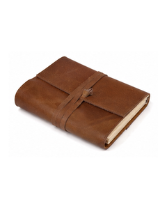 Vintage Leather <b>Journal</b> Notebook | Handmade Style Brown Leather Diary with Wrap Closure | Travel Sketchbook <b>Writing</b> <b>Journal</b> Gift - Product Image 4