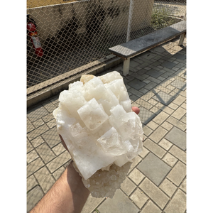 Natural Stilbite on Calcite <b>Crystal</b> <b>Cluster</b> for Display Decoration and Collector Use - Product Image 2