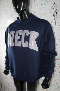 Sweat-shirt à col montant BRECK BLUE 100% GRIS avec broderie appliquée, col large, URBAN PRODUCTIONS - Product Image 4