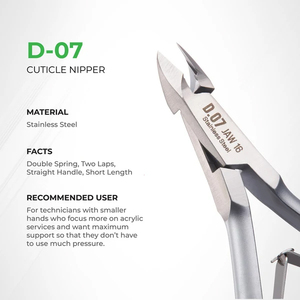 Pince à cuticules D-07 MARI en acier allemand, coupe-cuticules à double tranchant, 4,25 pouces, pour salon de beauté - Product Image 2
