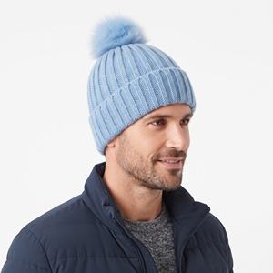Bonnet côtelé unisexe doux et chaud en tricot épais avec pompon pour l'hiver et les activités extérieures par temps froid - Product Image 4