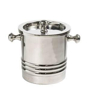 Cubo de Hielo Metálico Clásico en Forma de Barco con Asas, Enfriador de Bebidas Plateado, Enfriador de Vino y Champán para Accesorios de Bar - Product Image 5