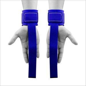 Customized Cotton Dowel Lifting Strap for <b>Weight</b> Lifting Wrist Protection with Logo Padded for Fitness Gym Bodybuilding Workout - Product Image 1