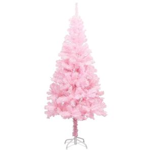 Arbre de Noël artificiel pré-éclairé en PVC rose de 47.2 pouces avec jeu de boules - Product Image 2