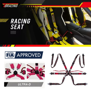 Arnés de Seguridad para Carreras TBRACING ULTRA-D OEM ODM de Fábrica, 2 Pulgadas, FIA 8853-2016, 6 Puntos, Ajustadores de Acero con Patente de Taiwán, Ajuste Seguro y Rápido - Product Image 5
