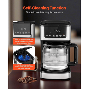 12-Cup Programmable <b>Touch</b> <b>Screen</b> Electric Drip <b>Coffee</b> Maker Multi-Functional Steeped <b>Machine</b> with 4-Hour Insulation - Product Image 5