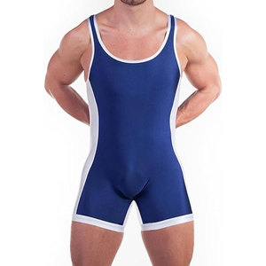 Men's Sleeveless Wrestling Singlet Bodysuit <b>Athletic</b> <b>Supporter</b> Sports Uniform Jumpsuit for Training Matches Gym Cosplay - Product Image 1