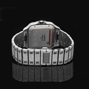 Reloj de Pulsera Automático de Acero Inoxidable para Hombre de Alta Calidad, Lujoso, Analógico, Completamente Adornado con Diamantes Moissanite, Cristal Antiguo - Product Image 2