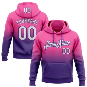 Sweat-shirt à capuche de sport tendance OMMIZ INDUSTRY, personnalisé, rose, blanc et violet dégradé, vente en gros - Product Image 1