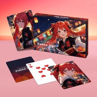 Cartes à Jouer Personnalisées pour Marque, PVC/Papier 0,27 mm, Brillantes, Double Jeu, avec Boîte de Rangement Unique – Pour Famille, Vtuber, Artiste, Idole