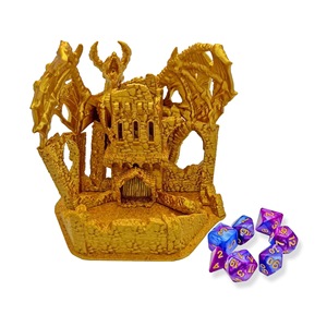 Tour à dés Maxmax imprimée en 3D, thème Nid de Dragon, accessoire de jeu de rôle de table pour Noël et Halloween, cadeau idéal - Product Image 1