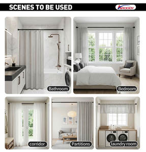 ARODDY Vente en gros <span class=keywords><strong>Tringle</strong></span> à <span class=keywords><strong>rideau</strong></span> moderne en acier de 19,68 à 31,5 pouces avec tringles réglables et portables pour salle de bain - Product Image 4