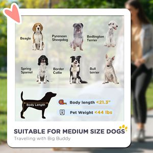 Passeggino Blu a 3 Ruote per Cani di Piccola e Media Taglia, Pieghevole con Una Mano, Cuscino Morbido, Ruote in Gomma, Borsa Portaoggetti - Product Image 4