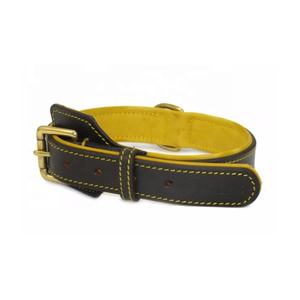 Handmade Luxury Style <b>Pet</b> Collar High Quality Heavy Duty Waterproof Soft Padded Leather Dog Collar Personalized Care - Product Image 3