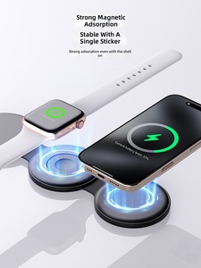 Station <span class=keywords><strong>de</strong></span> <span class=keywords><strong>charge</strong></span> rapide magnétique tout-en-un à trois volets, boîte <span class=keywords><strong>de</strong></span> rangement, chargeur sans fil 15W, 60W pour téléphone portable, montre intelligente - Product Image 5