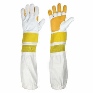 Guantes de Apicultura con Palma Reforzada, Resistentes a Picaduras de Abeja, Ventilados, con Puño de Algodón, de Cuero Vacuno - Product Image 5
