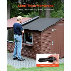 Membrana Impermeable de Caucho EPDM de 45 Mil, Rollo de 10 x 15 pies, Resistente a la Intemperie, Larga Vida Útil, Soporta Temperaturas Extremas - Product Image 2
