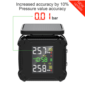 PSM9 sensore digitale pressione pneumatici auto moto 500mAh 3.2 pollici LCD Bluetooth 5.0 esterno TPMS 433.92MHz ad energia solare digitale - Product Image 2