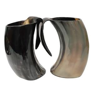Jarra de Cuerno Hecha a Mano – Taza Rústica para Beber, Estilo Vikingo Tradicional, Vajilla Única para el Hogar, Fiestas y Regalos - Product Image 1