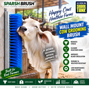 แปรงปัดขนวัวอัตโนมัติ SPARSH BRUSH ขนแปรงไนลอน ด้ามเหล็กเกรดอุตสาหกรรม สำหรับฟาร์มโคนม นวดและดูแลวัว - Product Image 5