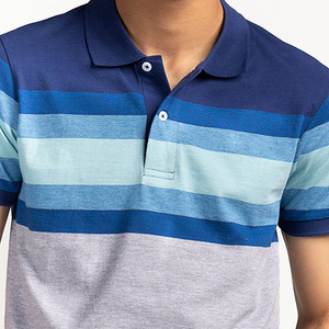 Customizable Short Sleeve Men's Stripes Design POLO T-Shirts Wholesale Golf Jerseys Shirt Turn Down Collar Tennis Shirts Male - Product Image 4