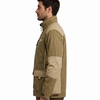 Veste de safari à capuche en polaire pour homme, couleur personnalisée, fermeture éclair, vêtements de travail sportifs imperméables pour l'hiver, vêtements d'extérieur en polyester