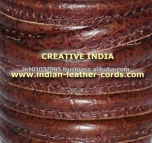 Cordons ronds en cuir Nappa de haute qualité finition cirée conception étanche durable et écologique pour chaussures sacs vêtements Textiles de maison - Product Image 2