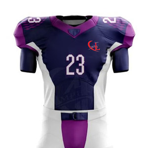 ชุดยูนิฟอร์มอเมริกันฟุตบอลคุณภาพสูงแบบสั่งทำพิเศษ แขนสั้น พิมพ์ลาย ผลิตในปากีสถาน ทำจากโพลีเอสเตอร์ 100% ระบายอากาศได้ดี - Product Image 3