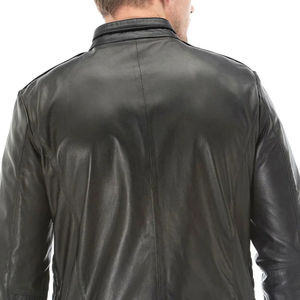Venta Directa de Fábrica, Chaqueta de Moda Urbana de Invierno para Hombre, de Cuero Genuino, con Tela de Lona, Ecológica - Product Image 6