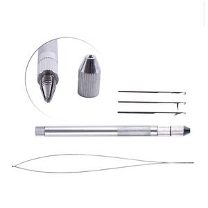 Professional Stainless Steel Hair Extension Loop <b>Needle</b> Pulling Hook and Threader Wire <b>Beads</b> Device Tool Micro Links Hair Kit - Product Image 4