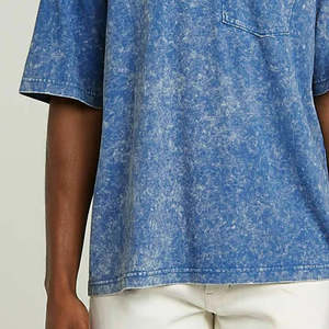 T-shirt décontracté pour homme en toile 100% coton, coupe ample, imprimé, anti-plis, respirant, délavé à l'acide, qualité supérieure, dernière collection - Product Image 5