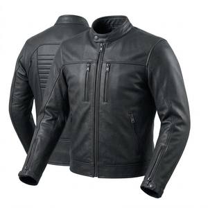Chaqueta de cuero exclusiva para hombre, chaquetas para motociclistas, equipo de motociclista, ropa de moda de piel de oveja premium. - Product Image 1