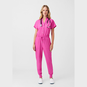 Conjunto de uniforme quirúrgico personalizado y cómodo para mujer, mono de una pieza elegante tipo cargo para enfermeras, talla pequeña - Product Image 4