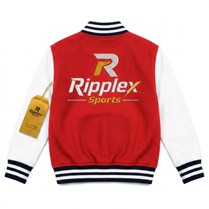Classic Kids Varsity <b>Jacket</b> <b>Canvas</b> Cozy Sporty Comfortable Fit Waterproof Eco-Friendly OEM Service - Product Image 2