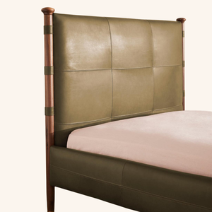Aurora Contemporary Leather <b>Bed</b> European <b>Modern</b> Style Solid Wood Frame Fabric Available Double Queen King Bedroom Furniture - Product Image 3